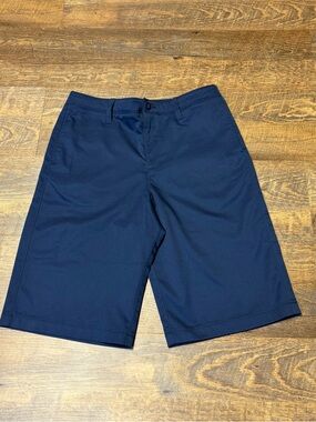 Under Armour Boys Size 16 Navy Blue Performance Golf Shorts Match Play Uniform